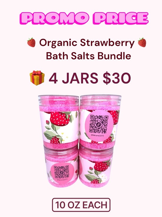 fabiana1075 Other - PROMOTIONAL SPECIAL BUNDLE DEAL 8 OZ E/O Strawberry Bath Salts Valentines